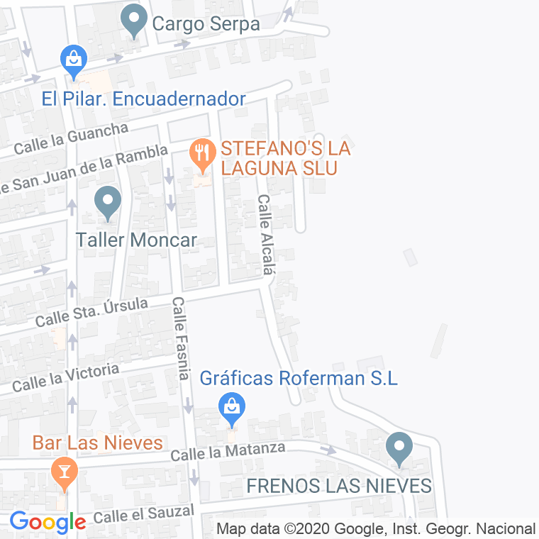Código Postal calle Alcala en Laguna,La