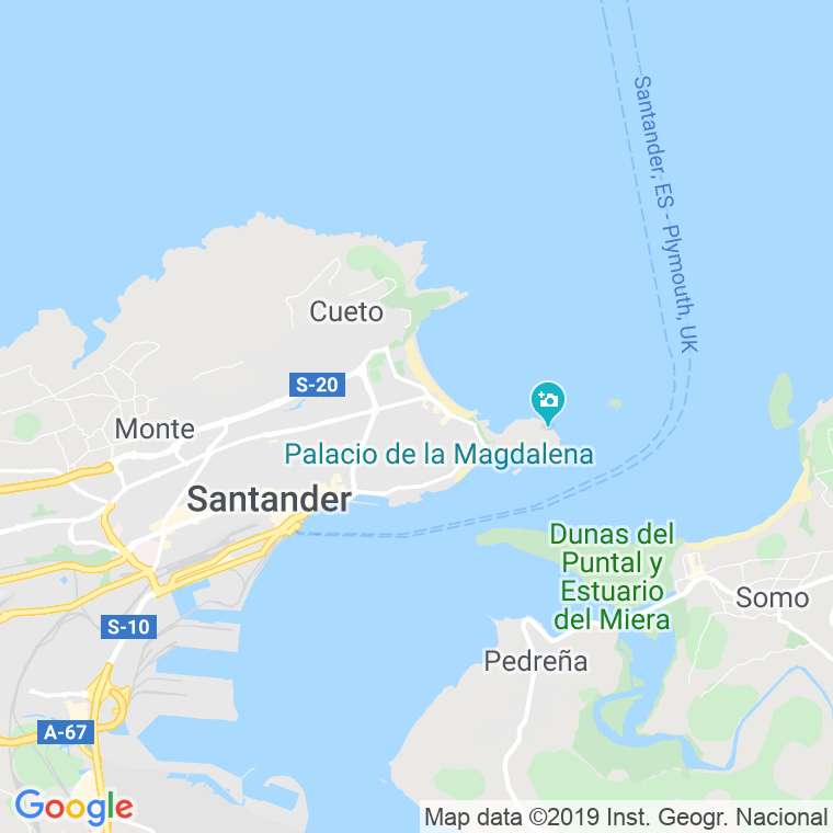 Código Postal calle Almirante Cervera en Santander