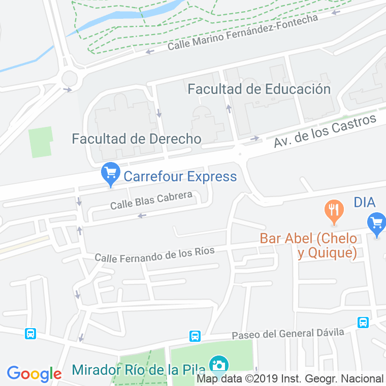 Código Postal calle Blas Cabrera en Santander