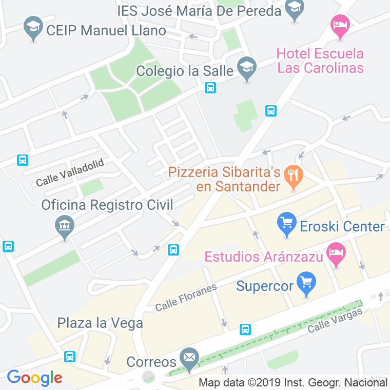 Código Postal calle Salamanca en Santander