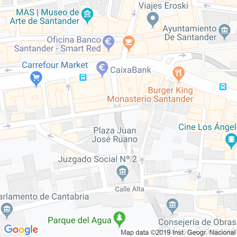 Código Postal calle Peña, De, pasaje en Santander