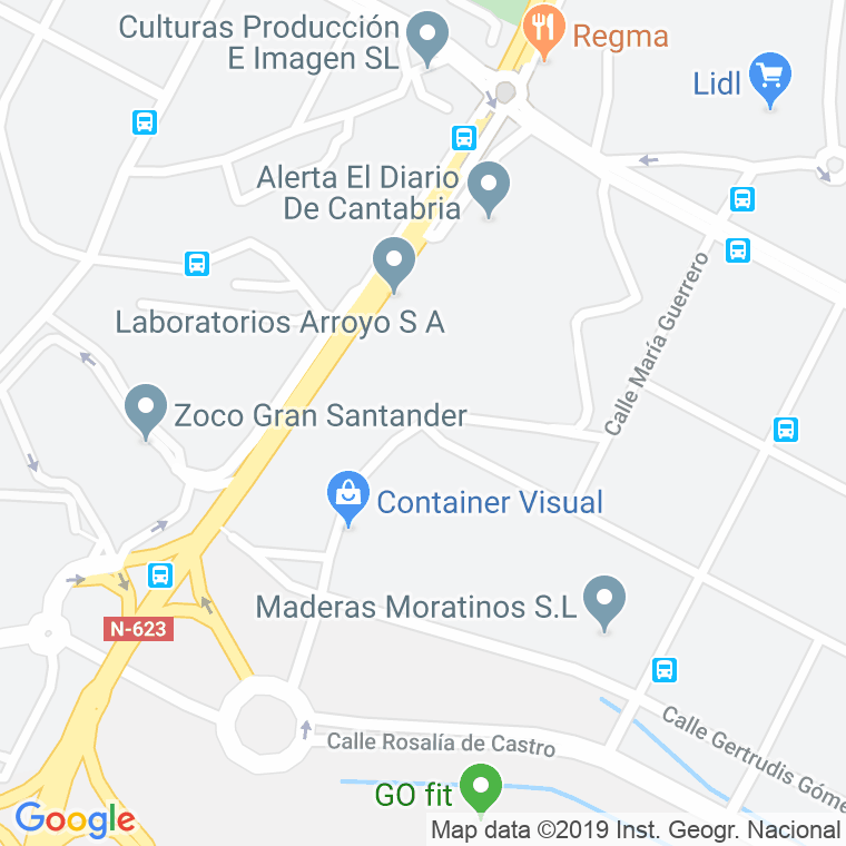 Código Postal calle Faustino Cavadas en Santander