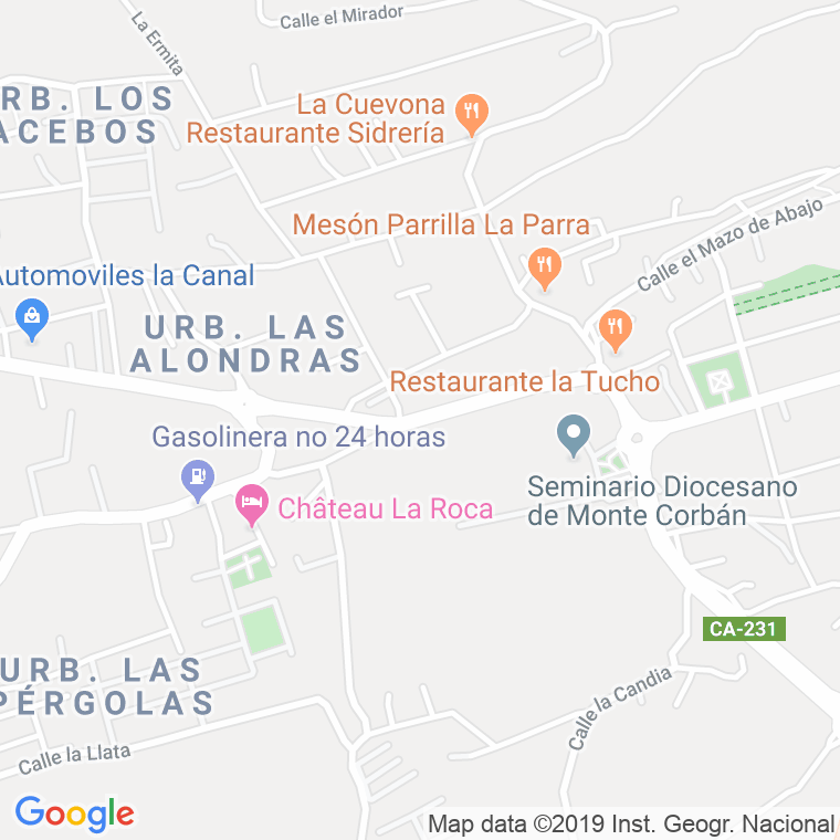 Código Postal calle Barrio Corban en Santander