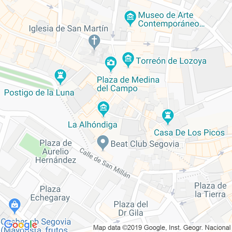 Código Postal calle Alhondiga en Segovia