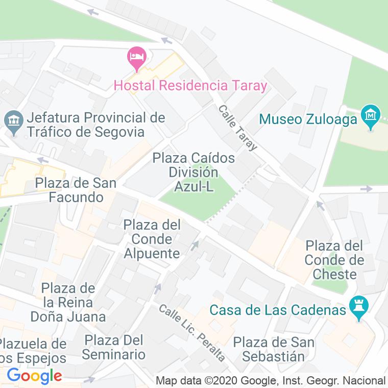 Código Postal calle Caidos, plaza en Segovia