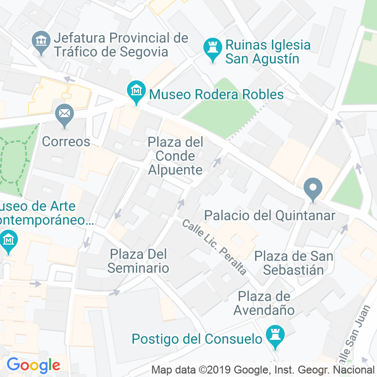 Código Postal calle Conde De Alpuente en Segovia