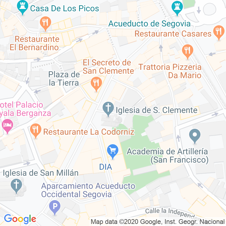 Código Postal calle Marques De Mondejar en Segovia