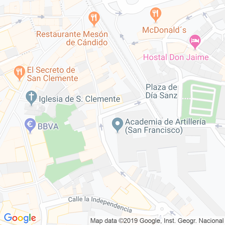 Código Postal calle Pintor Montalvo en Segovia