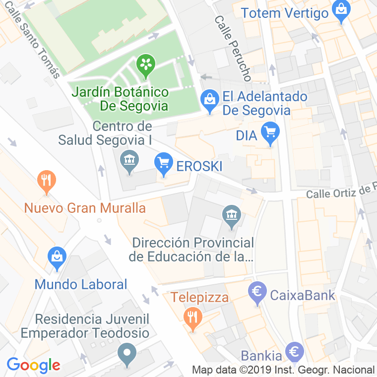 Código Postal calle Antonio Machado, travesia en Segovia
