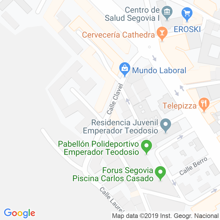 Código Postal calle Clavel en Segovia