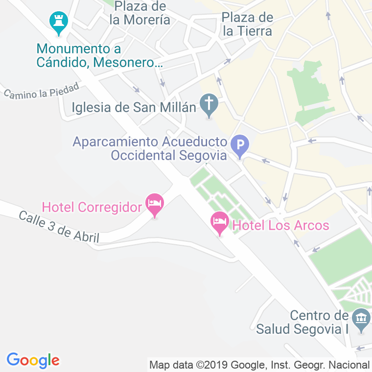 Código Postal calle Ezequiel Gonzalez en Segovia