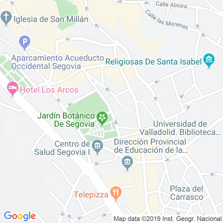 Código Postal calle Ramon Y Cajal en Segovia