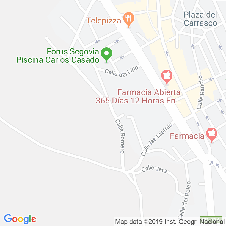 Código Postal calle Romero en Segovia