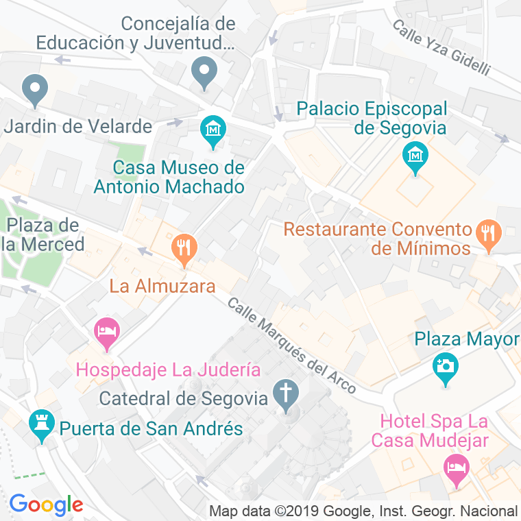 Código Postal calle Corral Del Mudo en Segovia