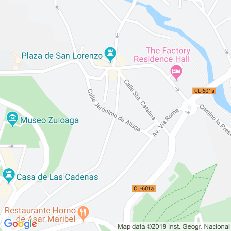 Código Postal calle Jeronimo De Aliaga en Segovia