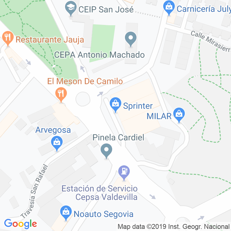 Código Postal calle Deportes, plaza en Segovia