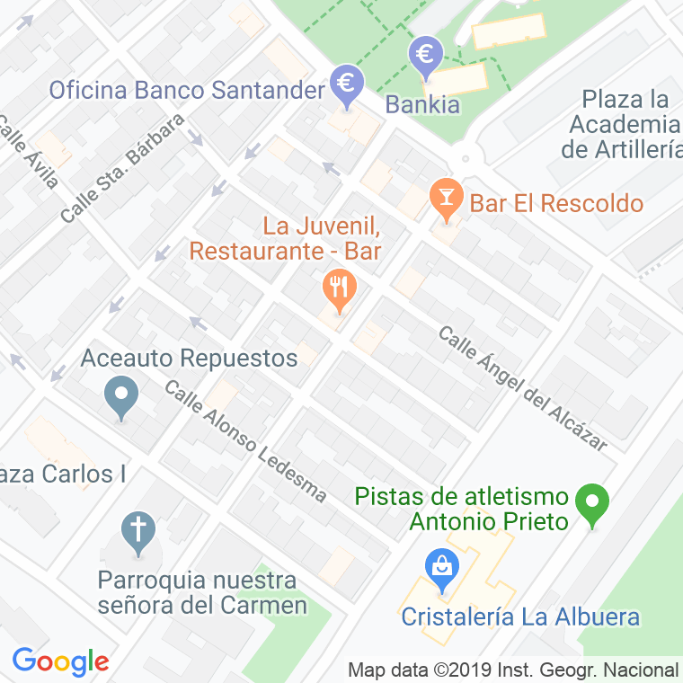 Código Postal calle Maria Del Salto en Segovia