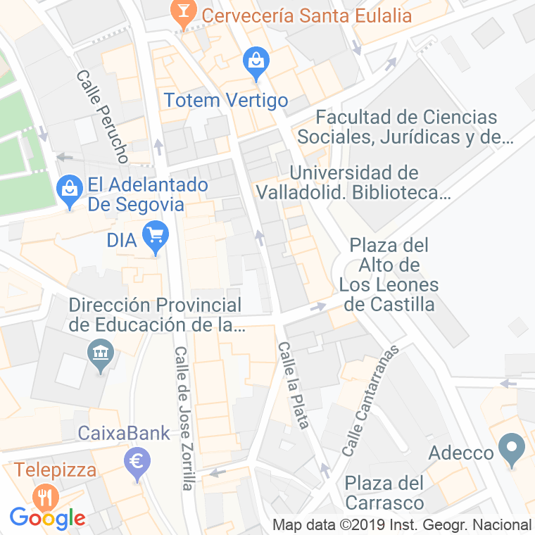 Código Postal calle Plata, La en Segovia