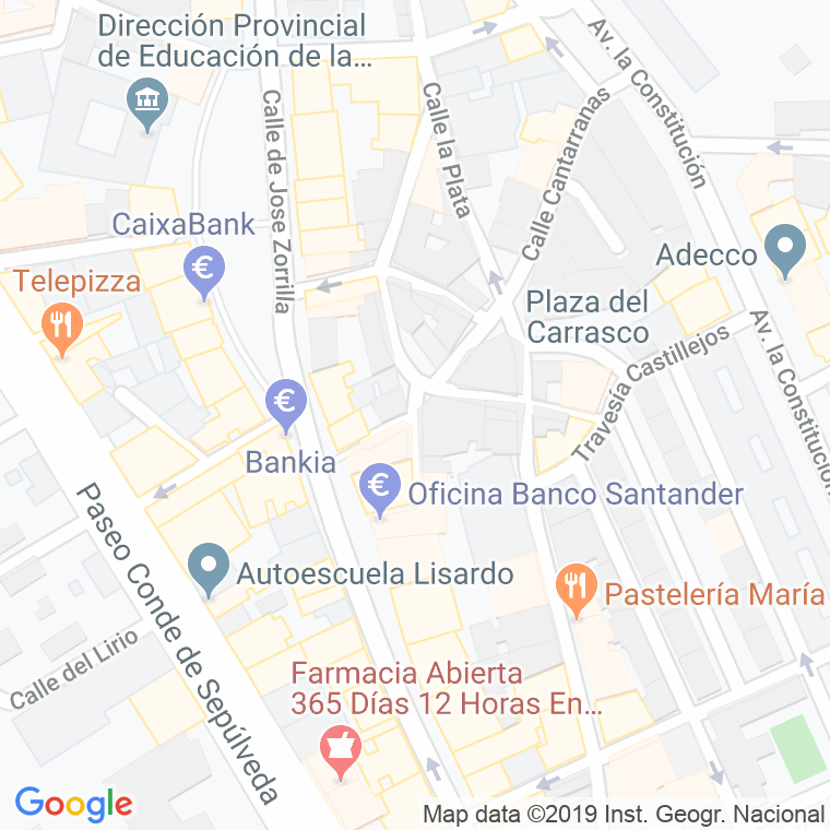 Código Postal calle Villalpando en Segovia