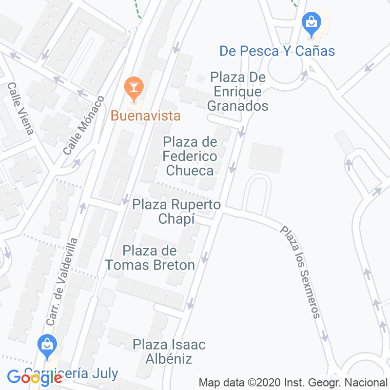 Código Postal calle Federico Chueca en Segovia