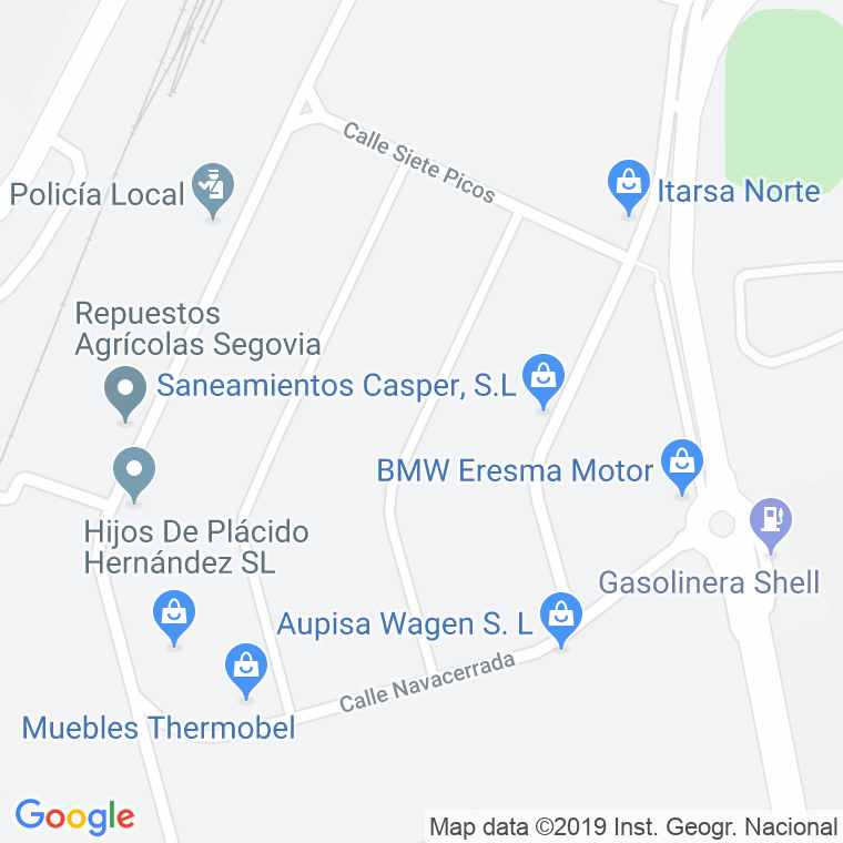 Código Postal calle Somosierra en Segovia