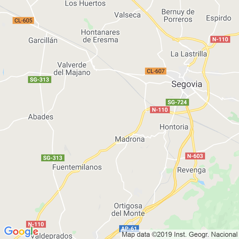 Código Postal de Paredones en Segovia