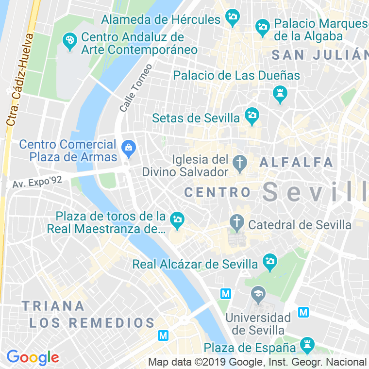 Código Postal calle Aguiar en Sevilla