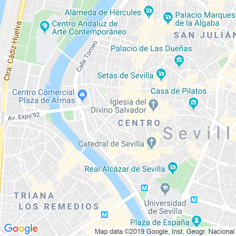 Código Postal calle Almacen Del Rey en Sevilla