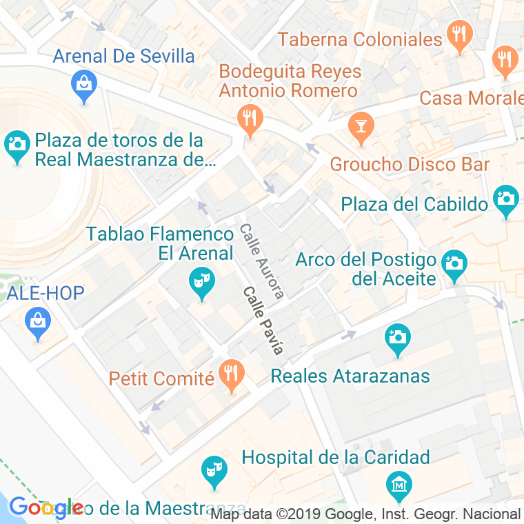 Código Postal calle Aurora en Sevilla