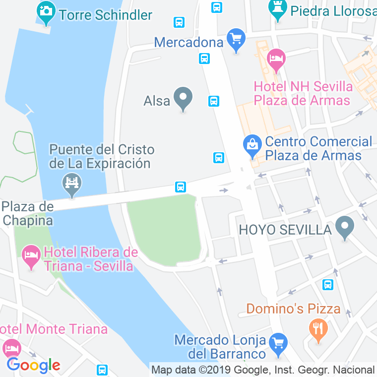 Código Postal calle Cristo De La Expiracion, avenida en Sevilla
