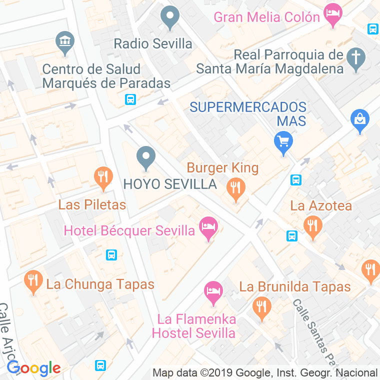 Código Postal calle Julio Cesar en Sevilla