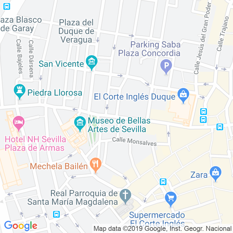Código Postal calle Alfonso Xii   (Pares Del 2 Al Final) en Sevilla
