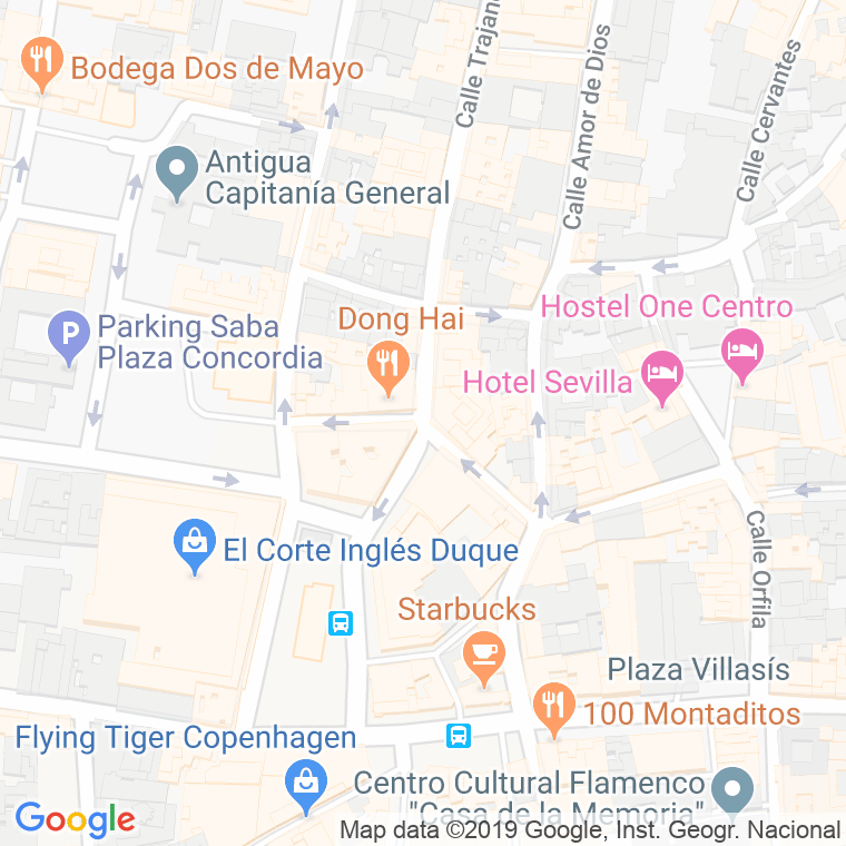 Código Postal calle Aponte en Sevilla