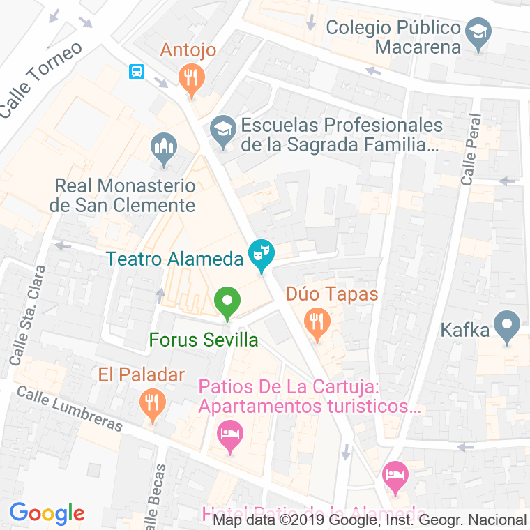 Código Postal calle Calatrava en Sevilla