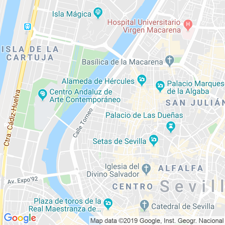 Código Postal calle Carpio en Sevilla