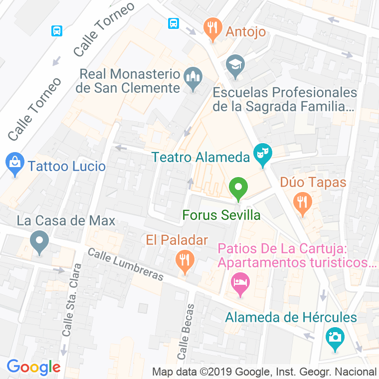 Código Postal calle Estrellita Castro en Sevilla