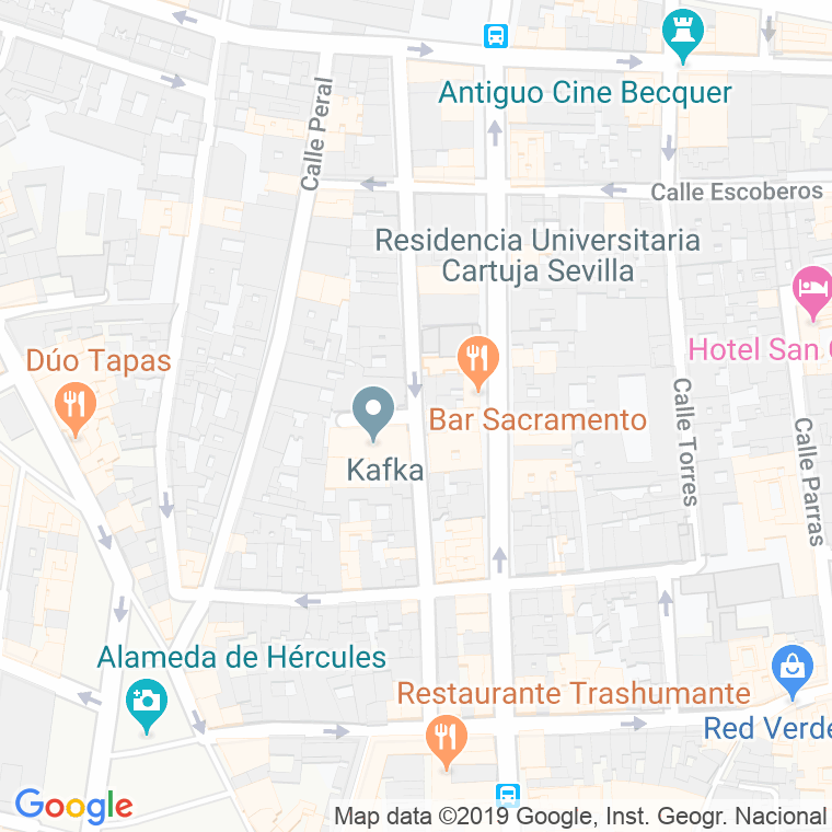 Código Postal calle Faustino Alvarez en Sevilla