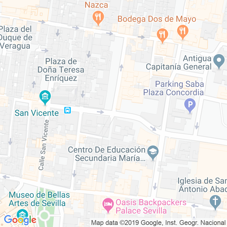 Código Postal calle Jesus De La Veracruz en Sevilla