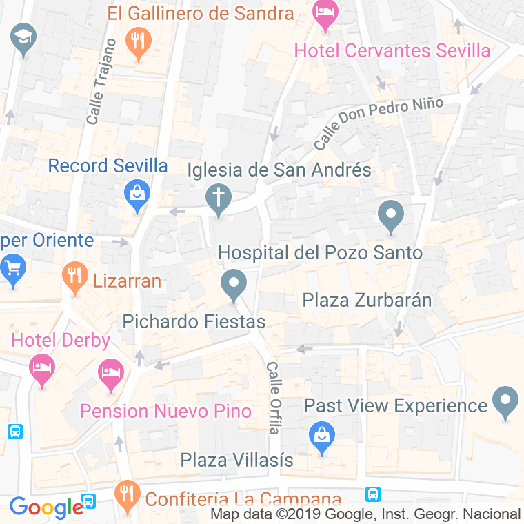 Código Postal calle Angostillo en Sevilla