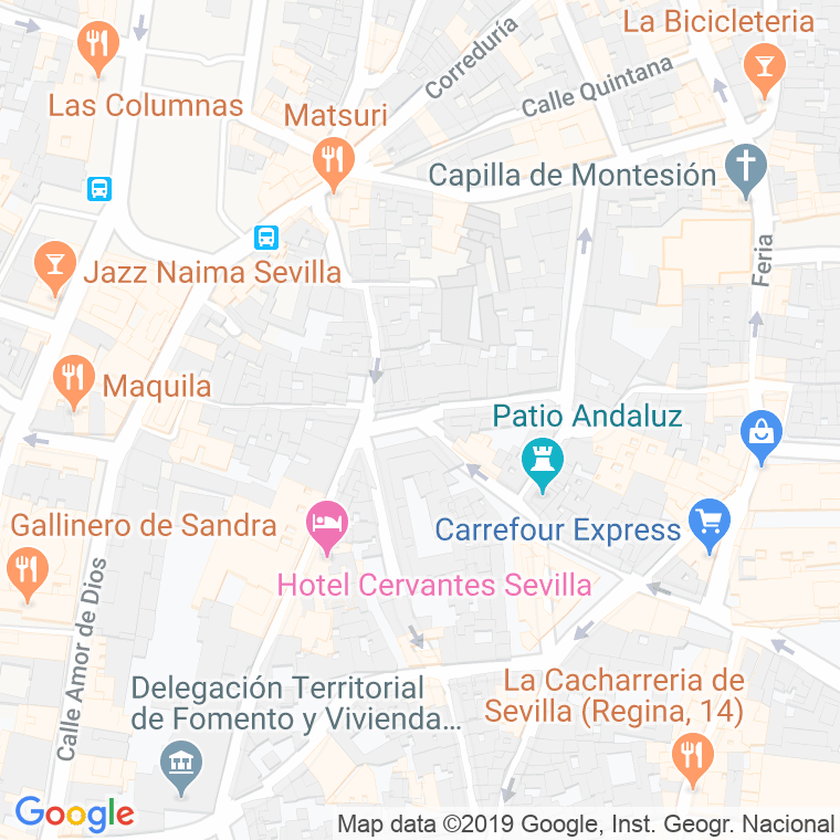Código Postal calle Antigua Calle De Costanilla De San Martin en Sevilla