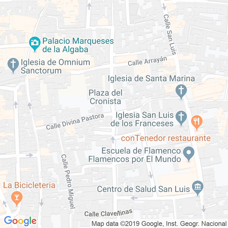 Código Postal calle Divina Pastora en Sevilla