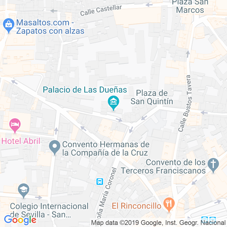 Código Postal calle Dueñas en Sevilla
