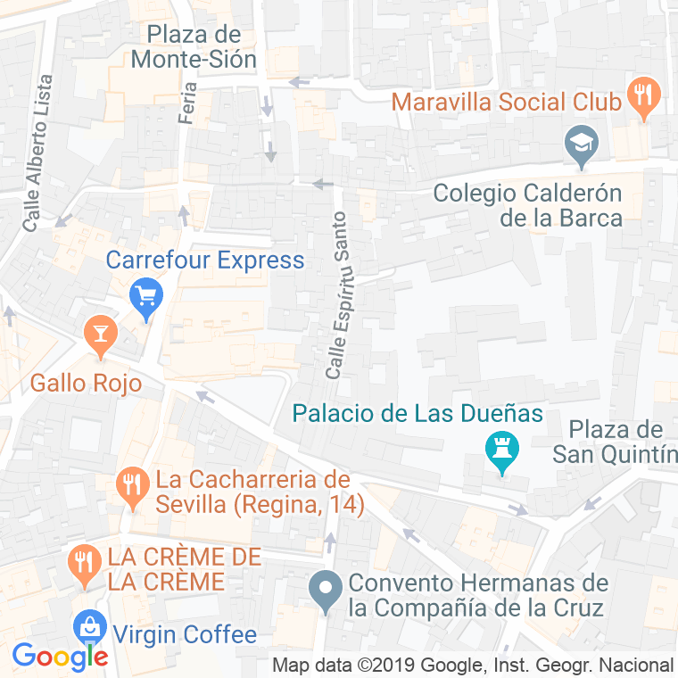 Código Postal calle Espiritu Santo en Sevilla