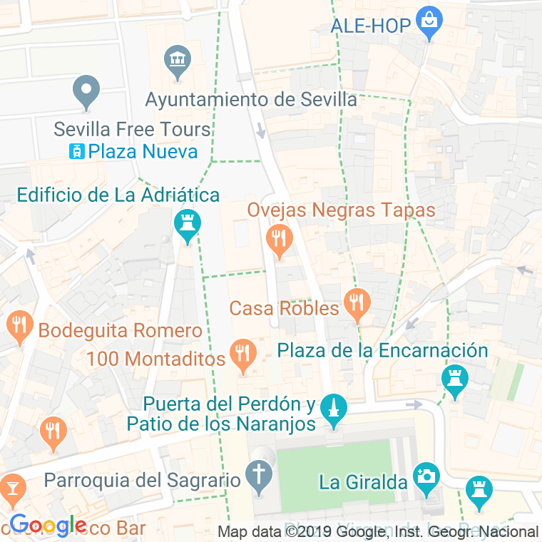 Código Postal calle Antigua Calle De Batihojas en Sevilla