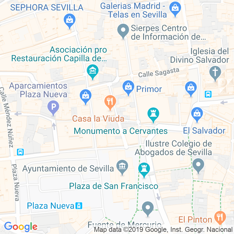 Código Postal calle Antigua Calle De Manteros en Sevilla