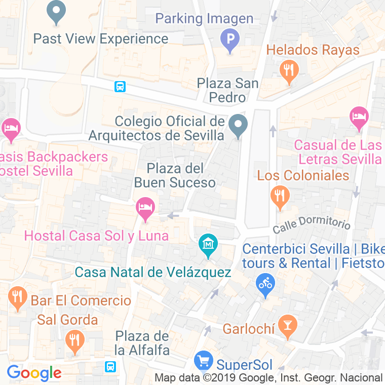 Código Postal calle Buen Suceso, plaza en Sevilla