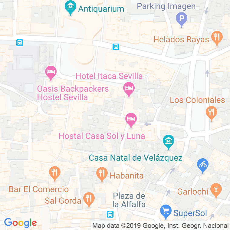 Código Postal calle Cedaceros en Sevilla