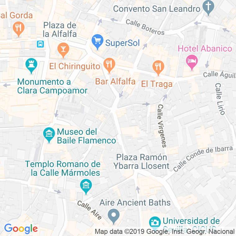 Código Postal calle Cerrajeria en Sevilla