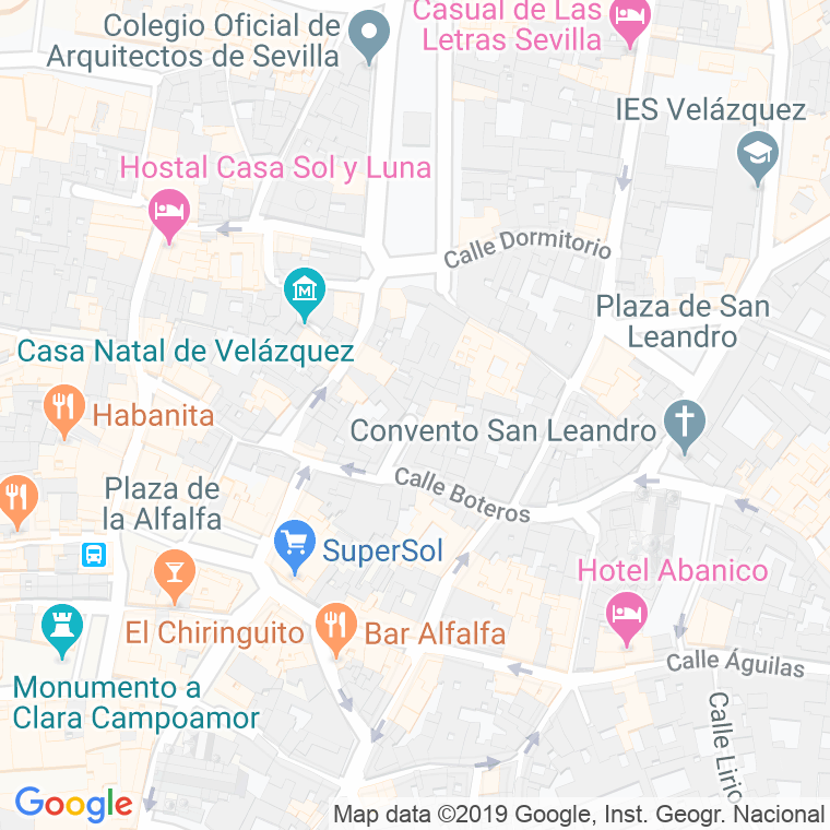 Código Postal calle Espronceda en Sevilla