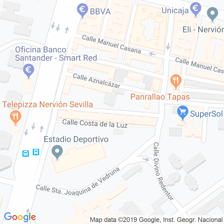 Código Postal calle Aznalcollar en Sevilla